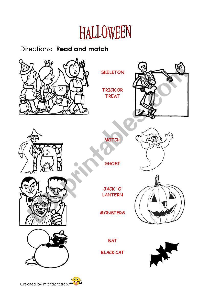 Halloween worksheet