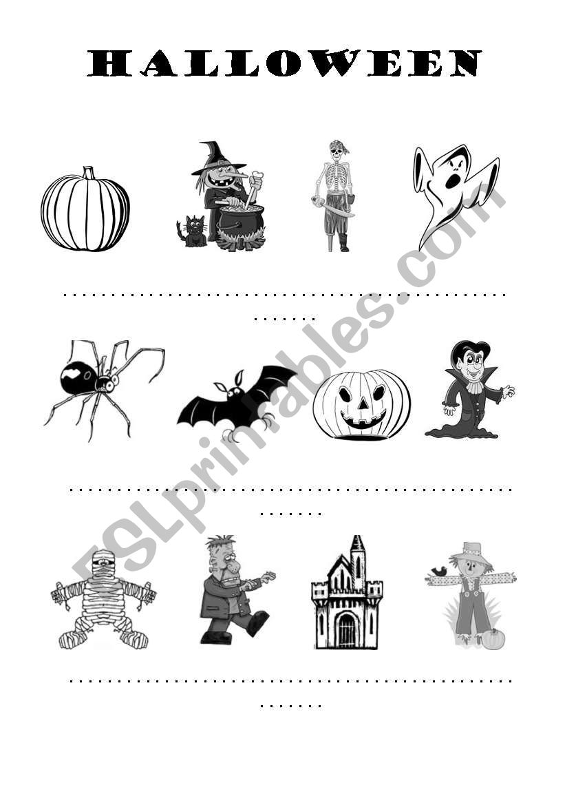 Halloween worksheet