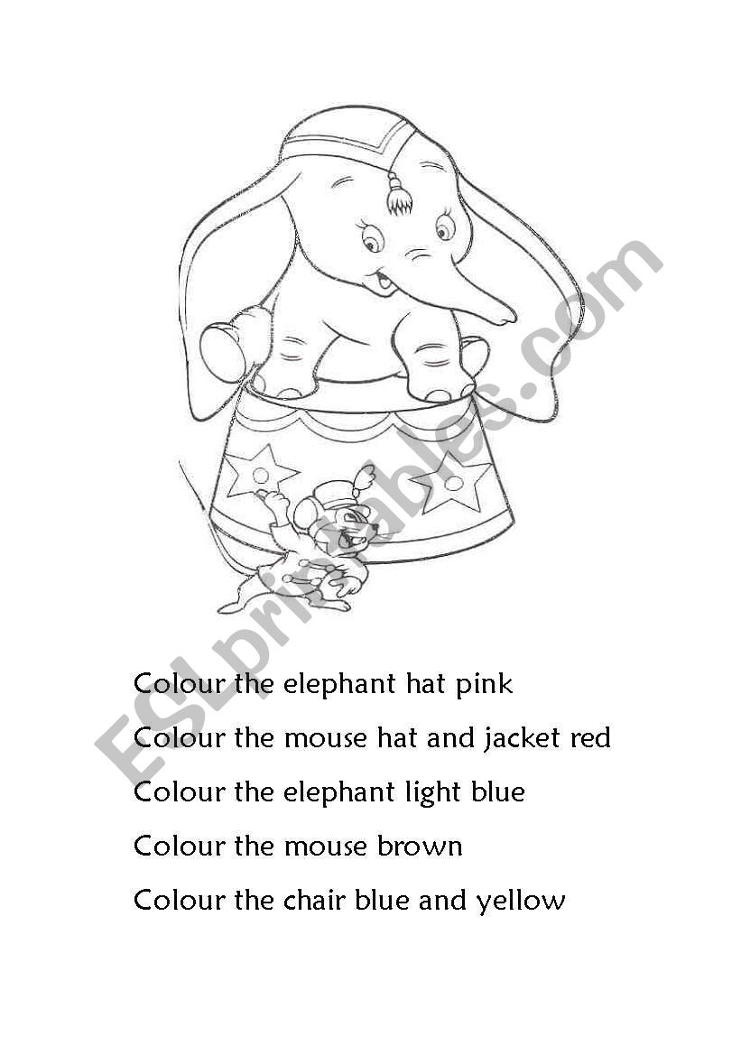 colours worksheet