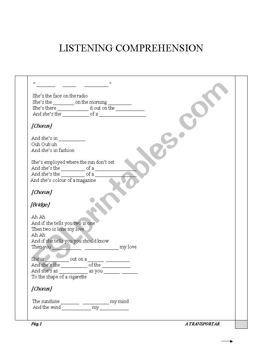 Clothes / Accessories worksheet
