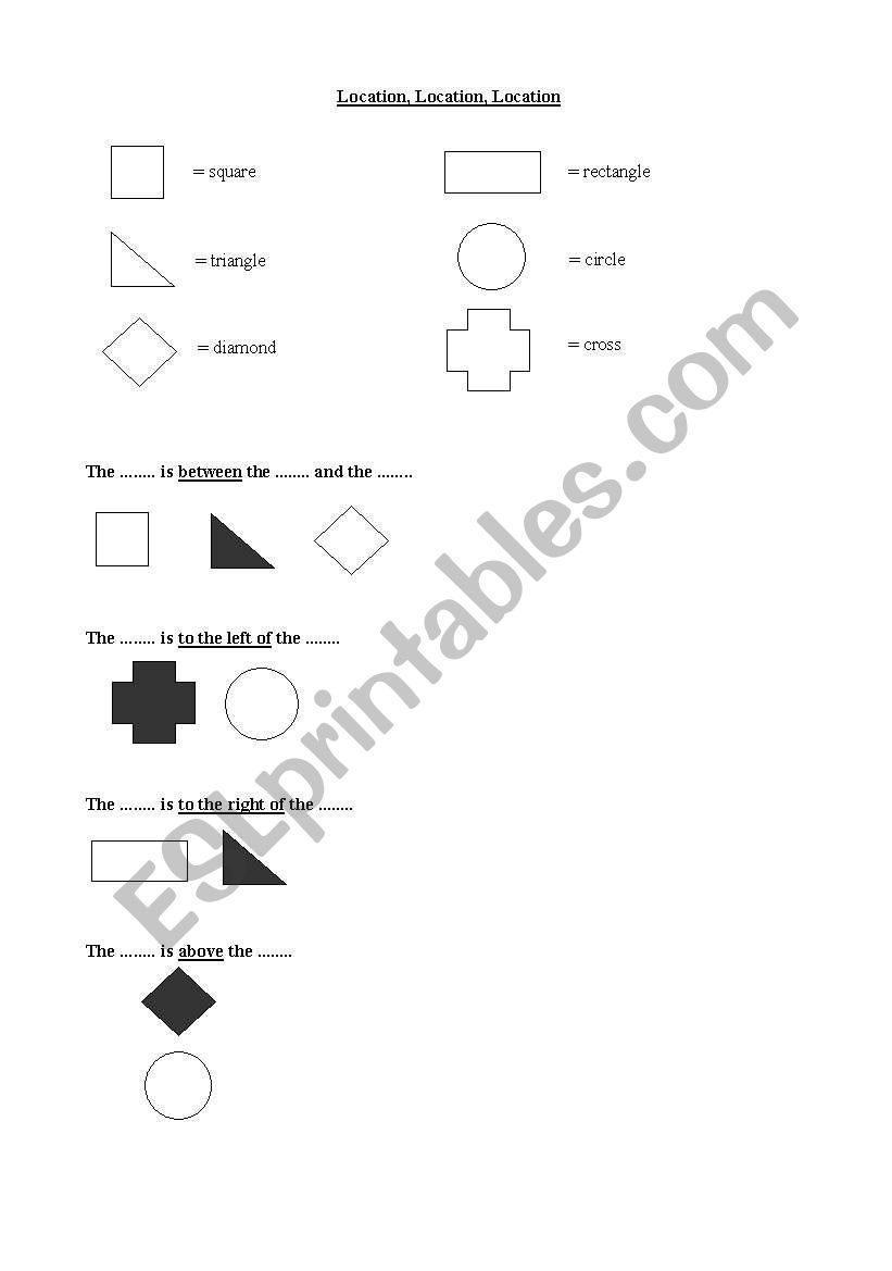 Location, Location, Location worksheet
