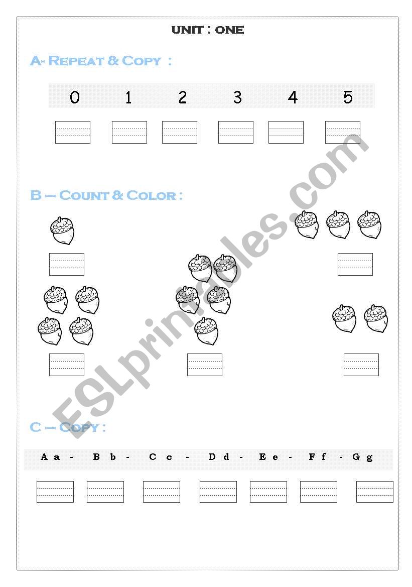 numbers and letters test worksheet