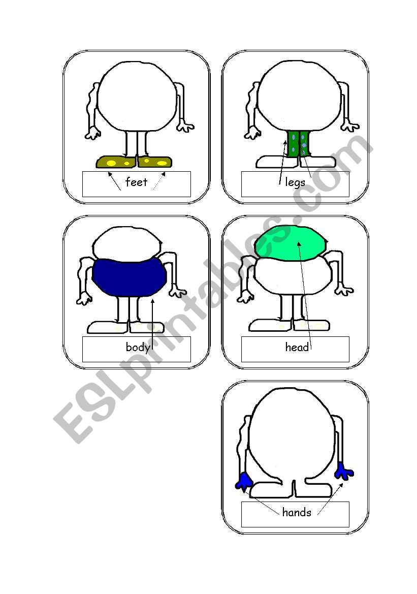 Monster Body Parts 2 worksheet