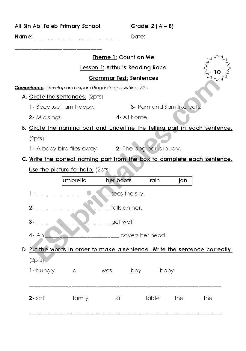 english-worksheets-sentences-test-for-grade-2