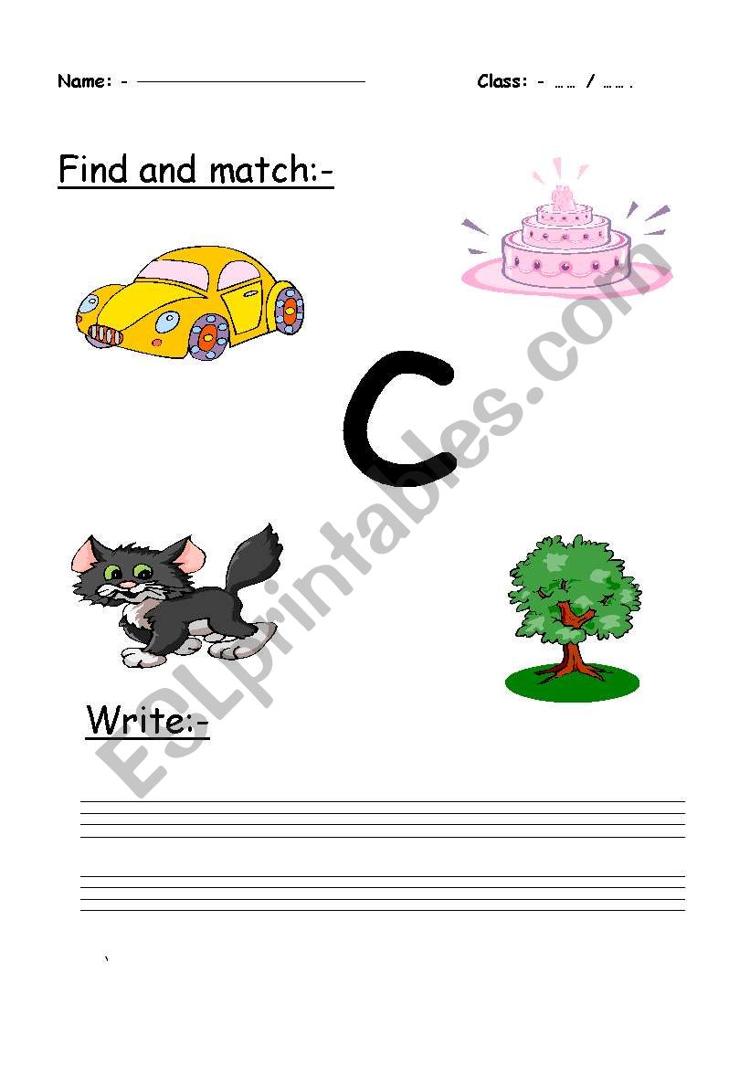 alphabet worksheet