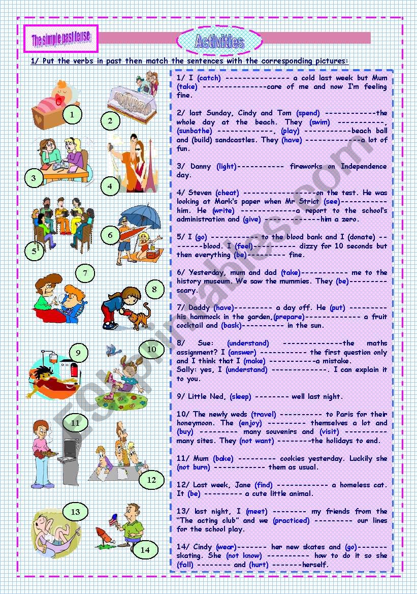 the simple past (activities 1/2)