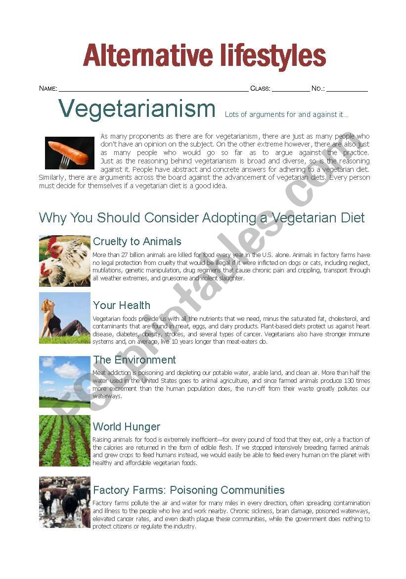 arguments for and against vegetarianism