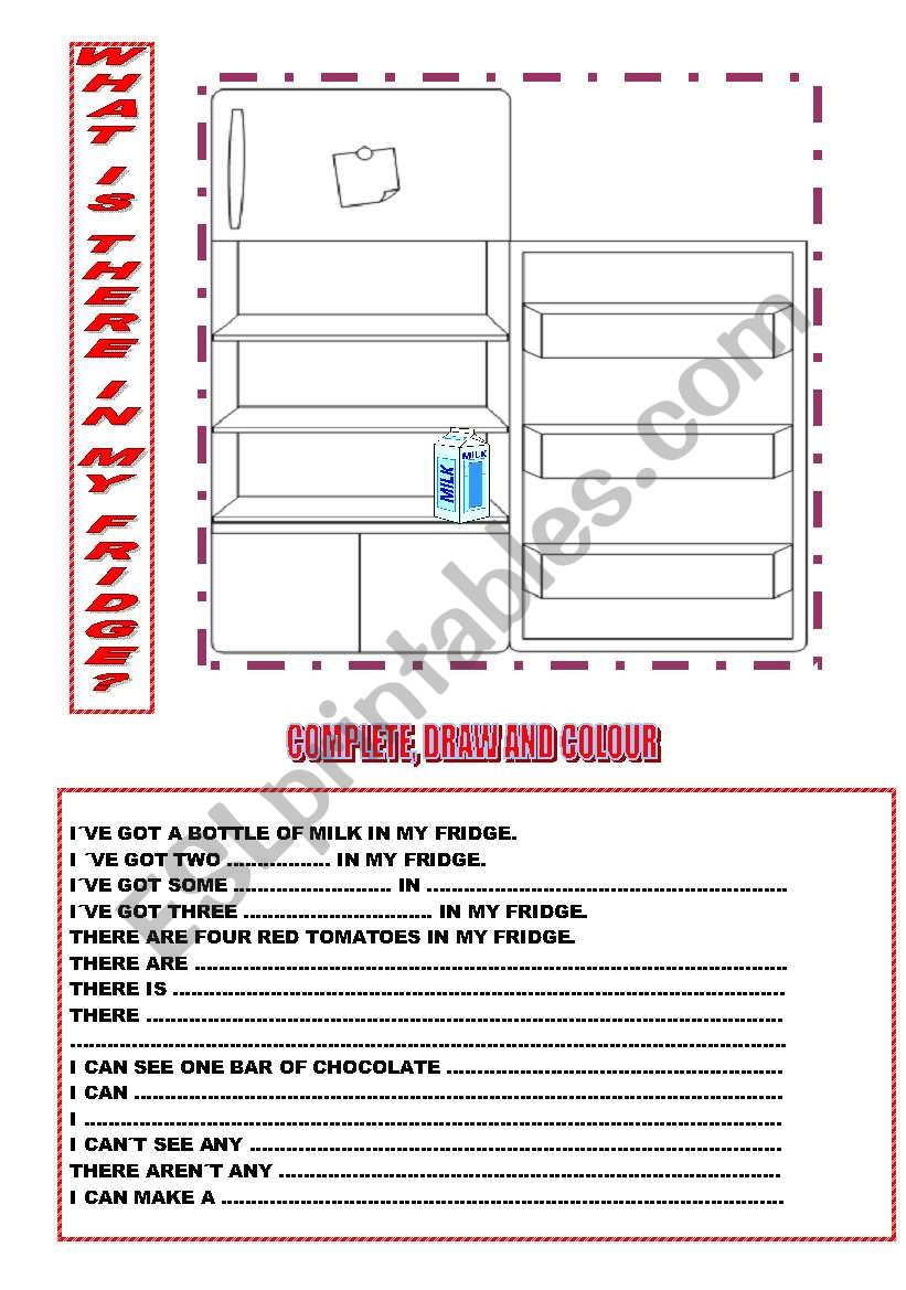 WHAT IS THERE IN MY FRIDGE? worksheet