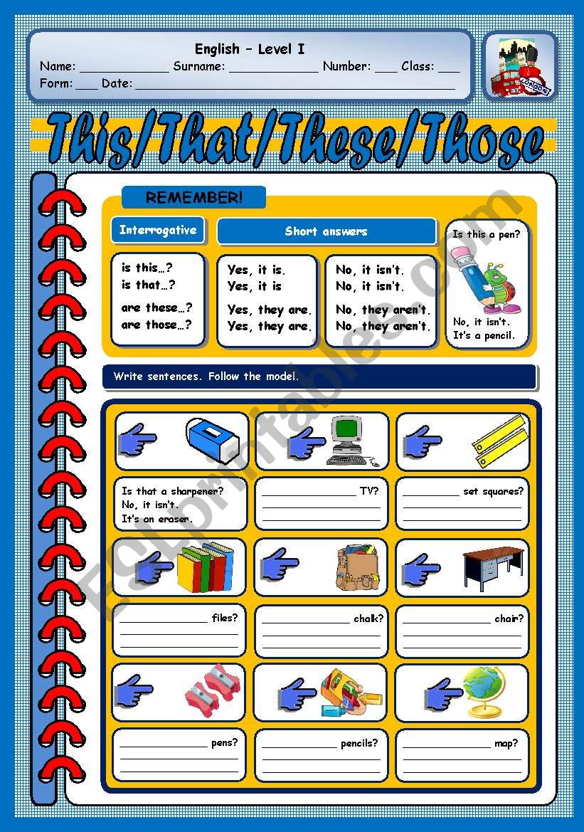 DEMONSTRATIVES - INTERROGATIVE