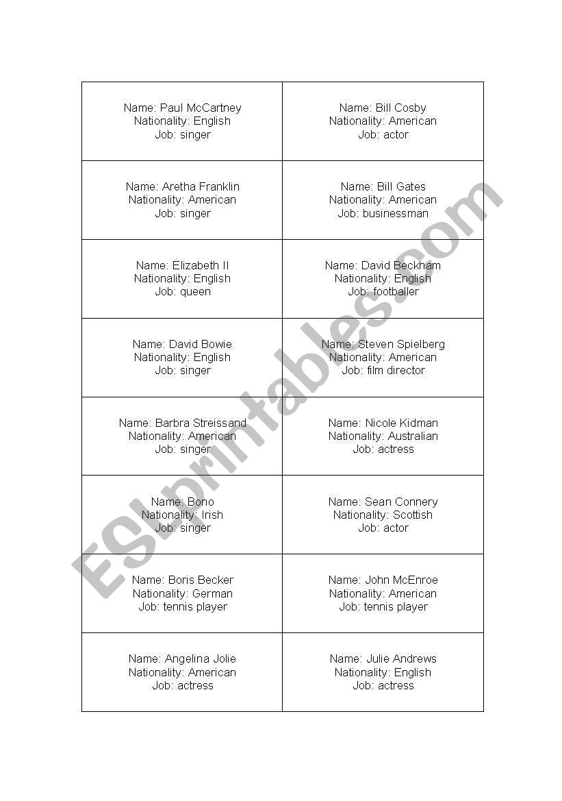 Whats your name? worksheet