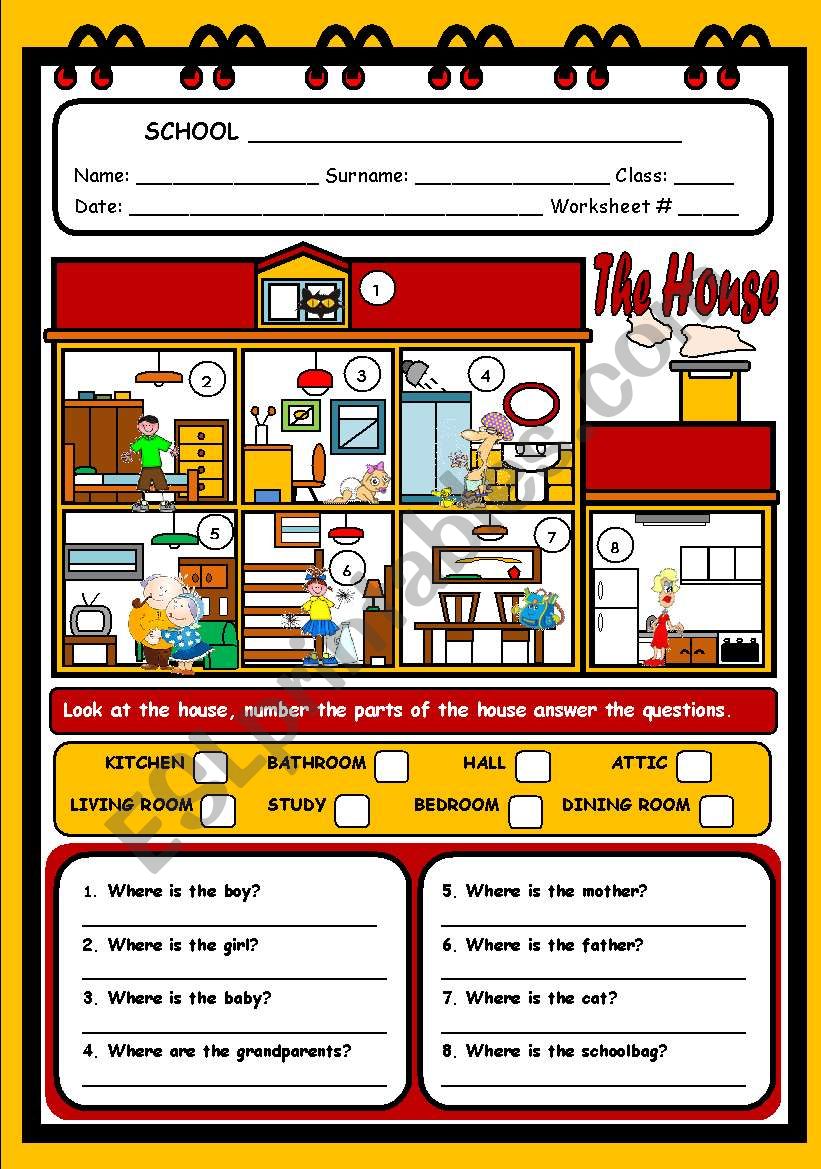 THE HOUSE 1 worksheet