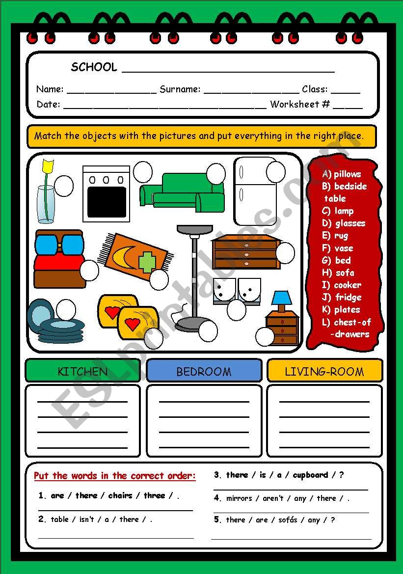 HOUSE 2 (OBJECTS) worksheet