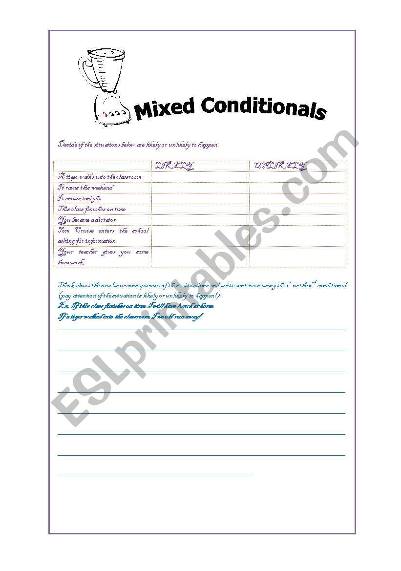 Mixed Conditionals - 1st and 2nd