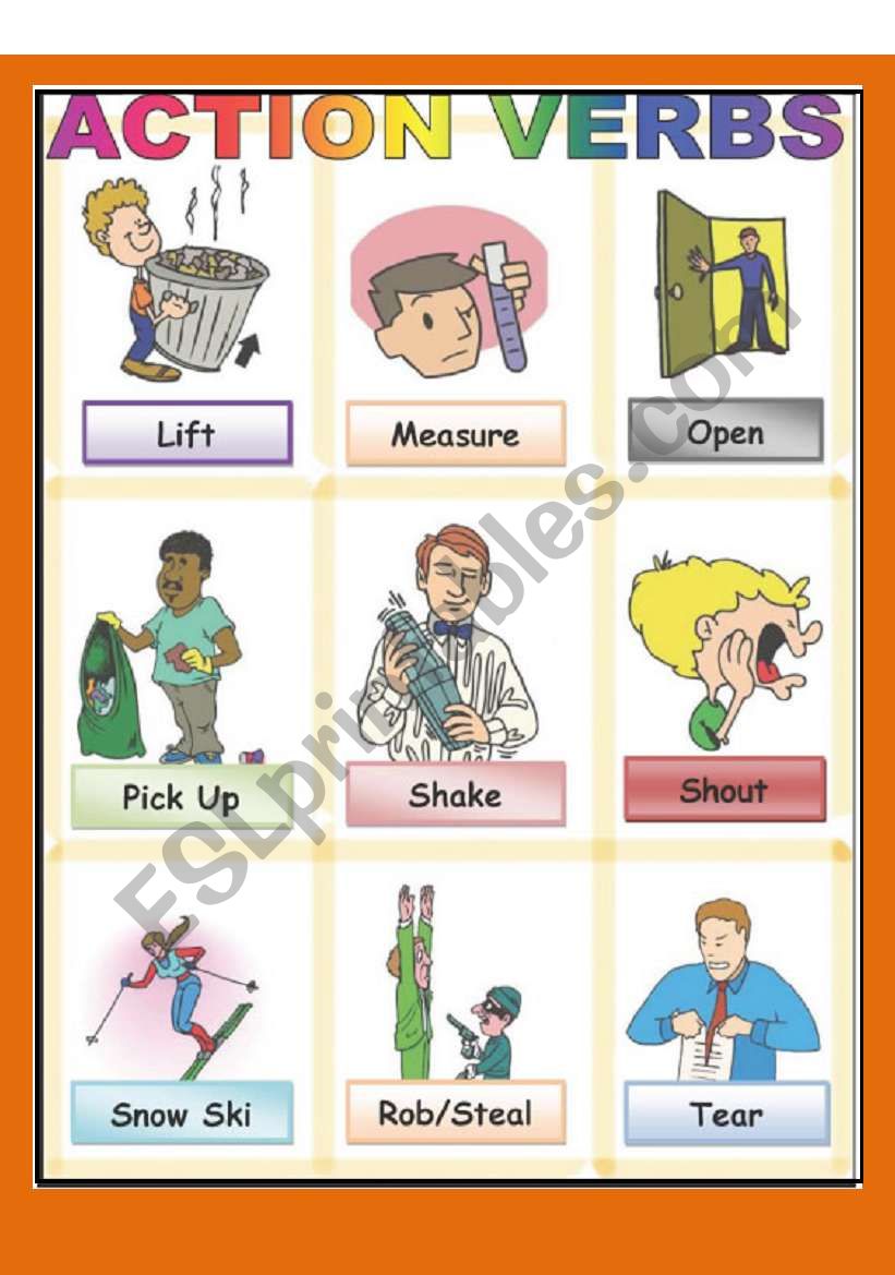 Action Verbs worksheet