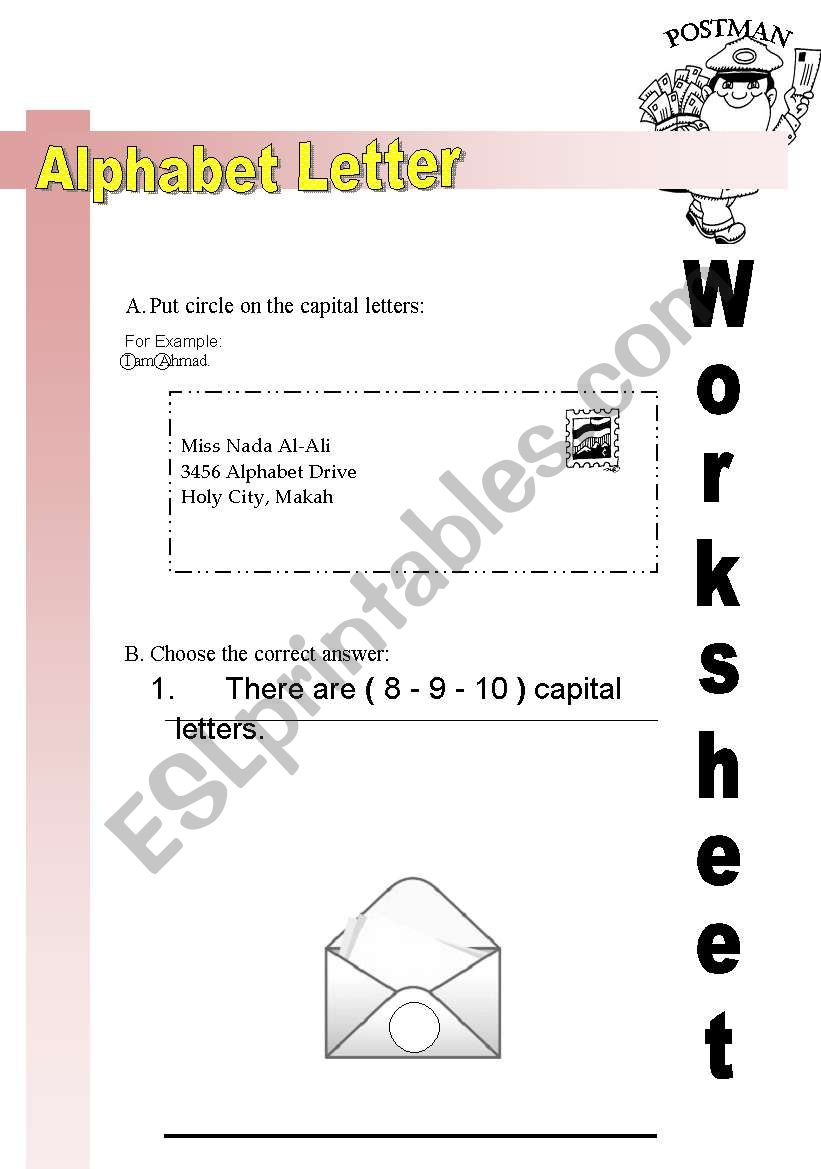 Capital and Small letters worksheet