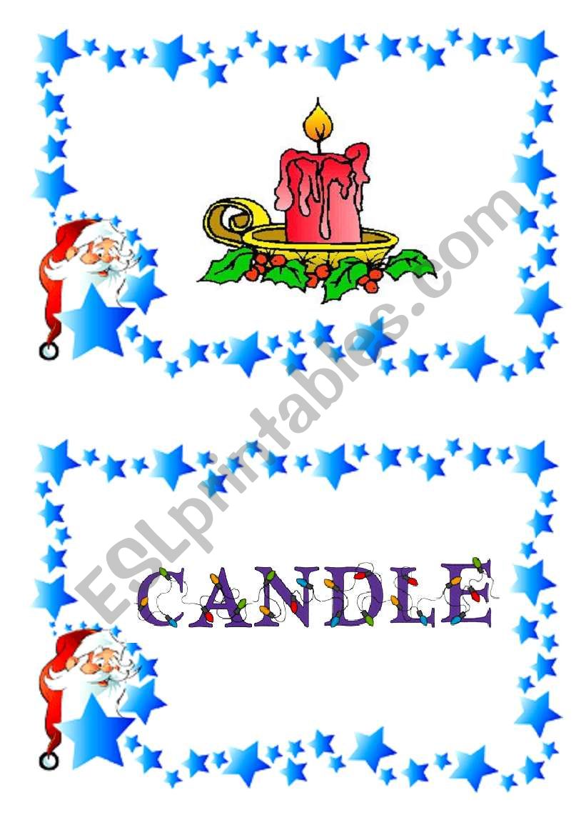 Christmas flash-cards and word cards (3/12)