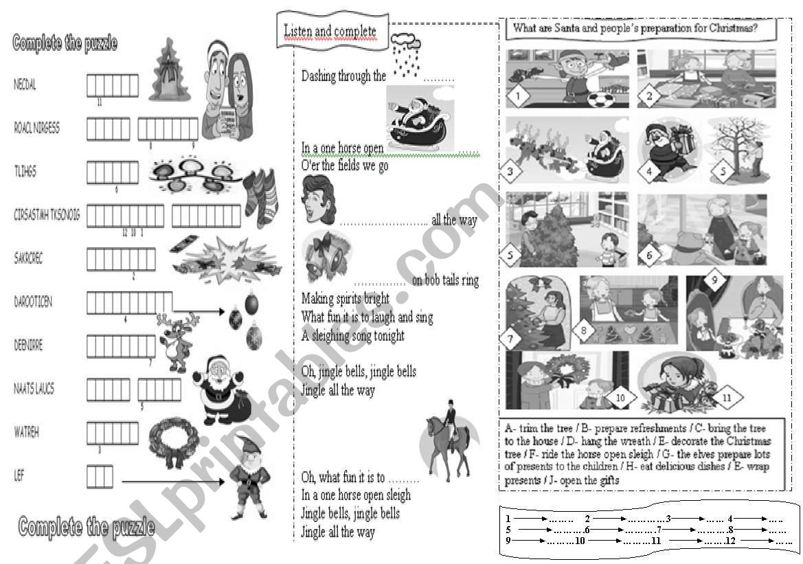 christmas worksheet