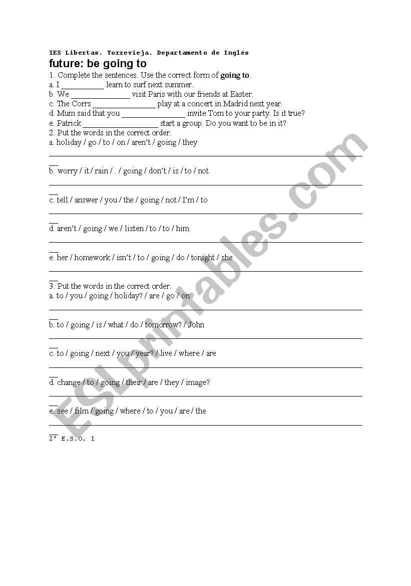 going to worksheet