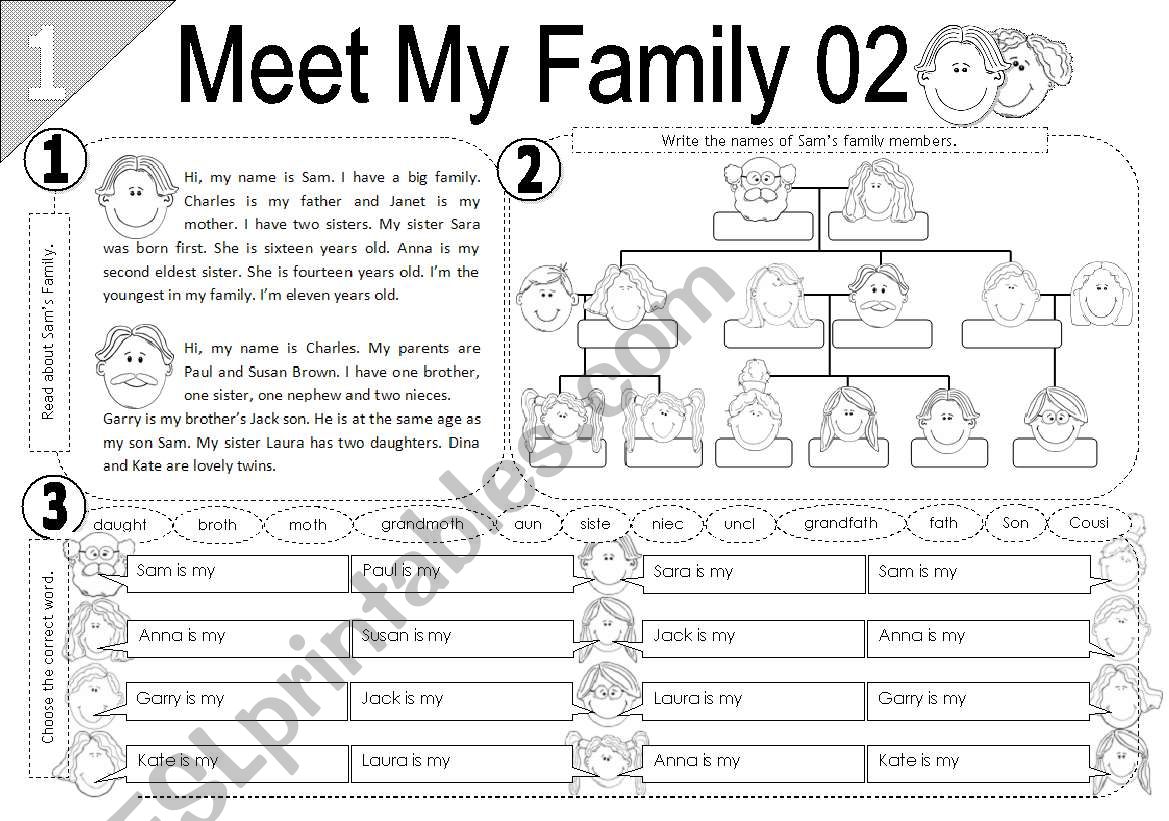 My Family 02 (1/3) worksheet