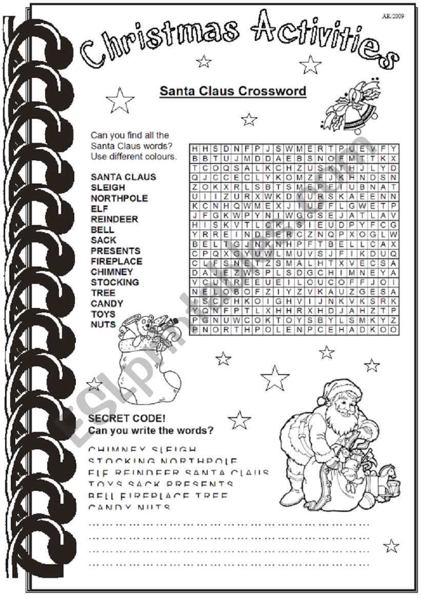 Christmas Activities worksheet