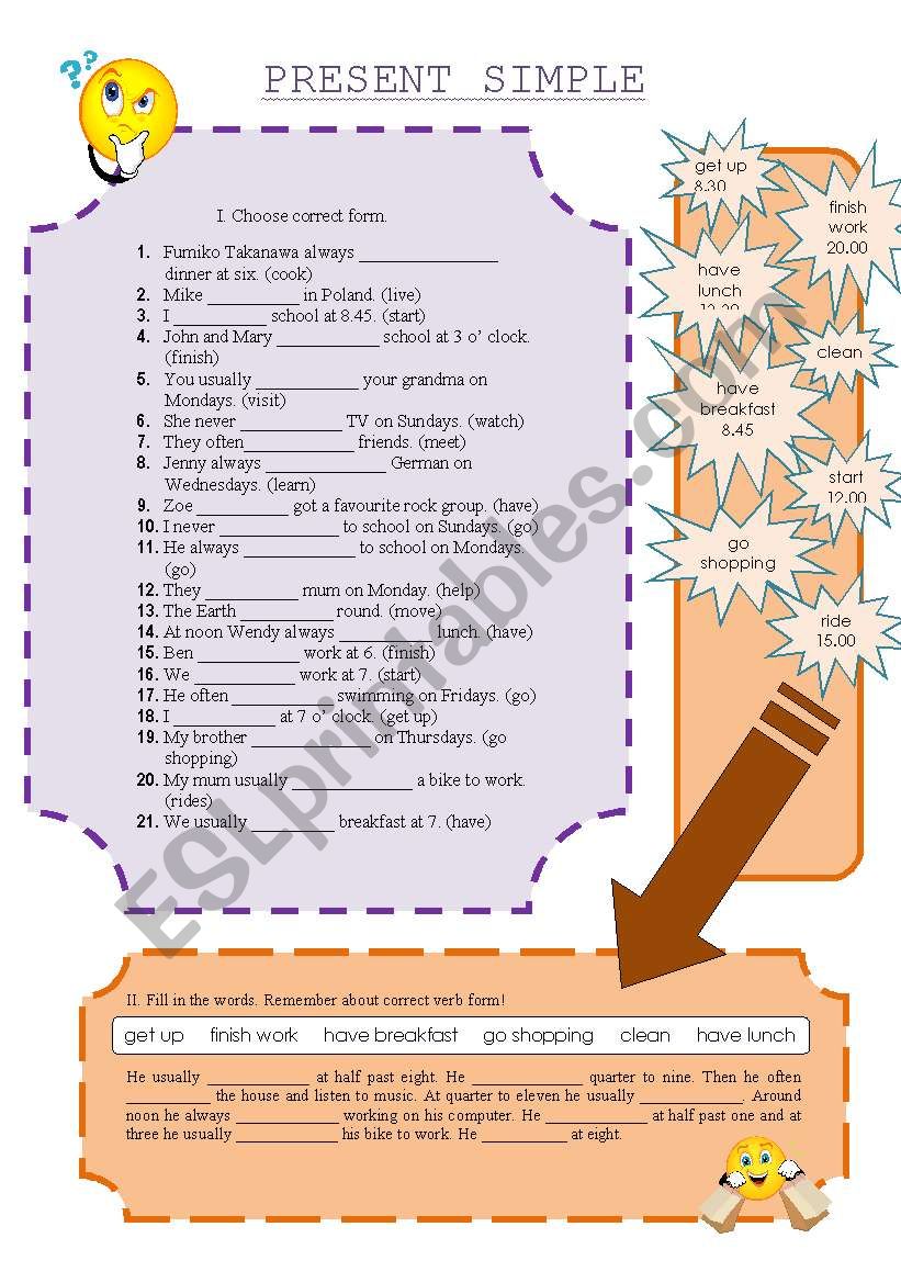 Present Simple worksheet