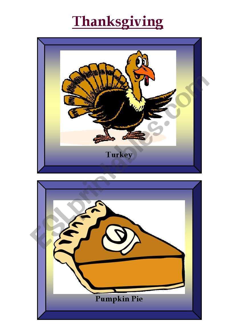 Thanksgiving vocabulary worksheet