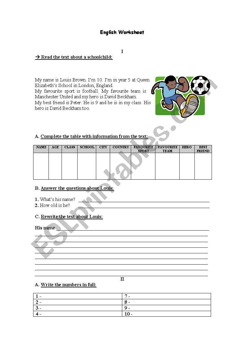 Revision worksheet worksheet