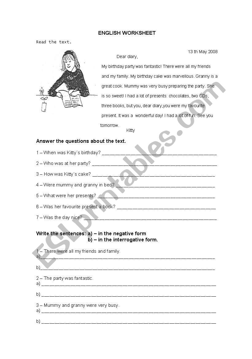 Simple past - worksheet worksheet