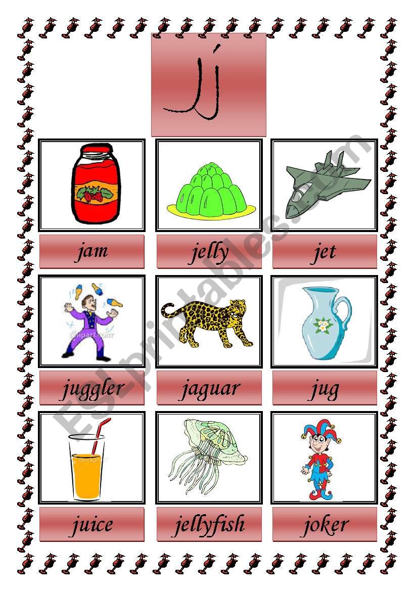 picture dictionary (J) worksheet