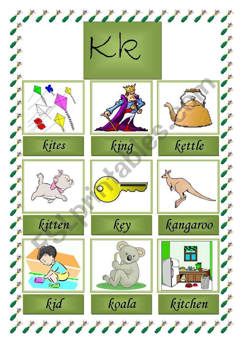 picture dictionary (K) worksheet