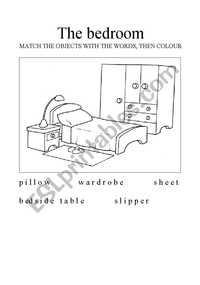 THE BEDROOM worksheet