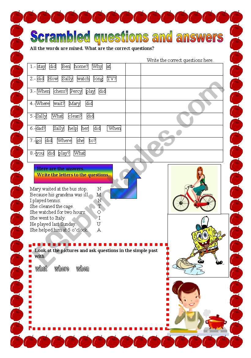Let´s ask questions worksheet