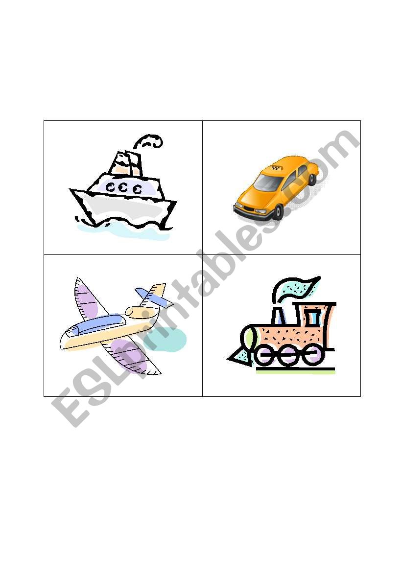 Phrases connected to transport (boat, cab, plane, train)