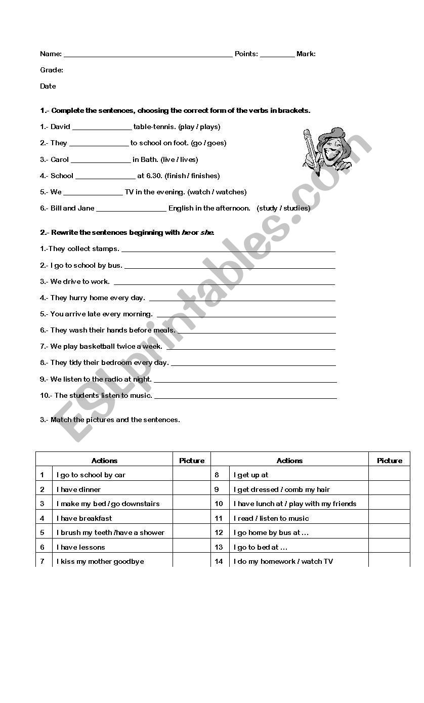 PRESENT SIMPLE worksheet