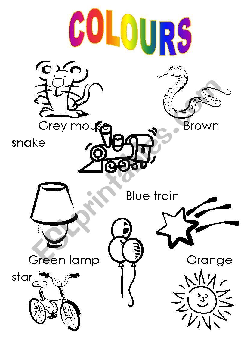 colours worksheet