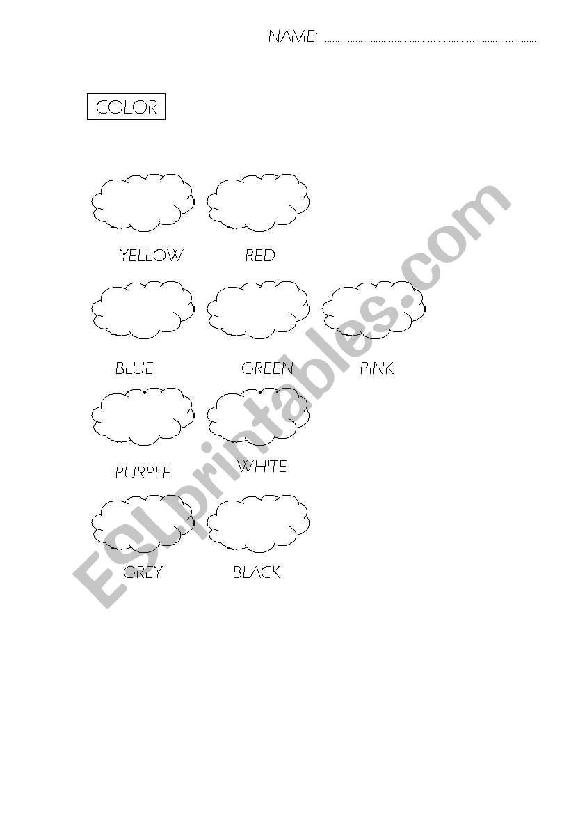Colors&numbers&shapes worksheet