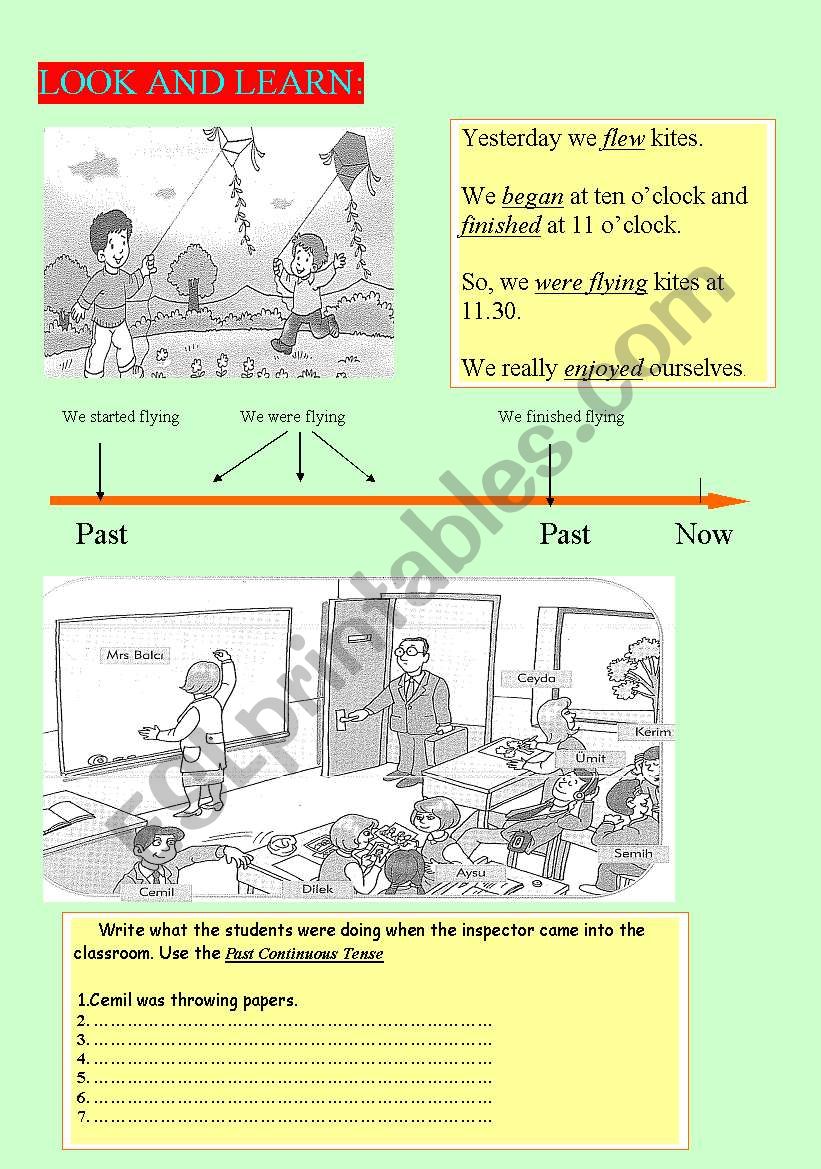 Past simple&continuous worksheet