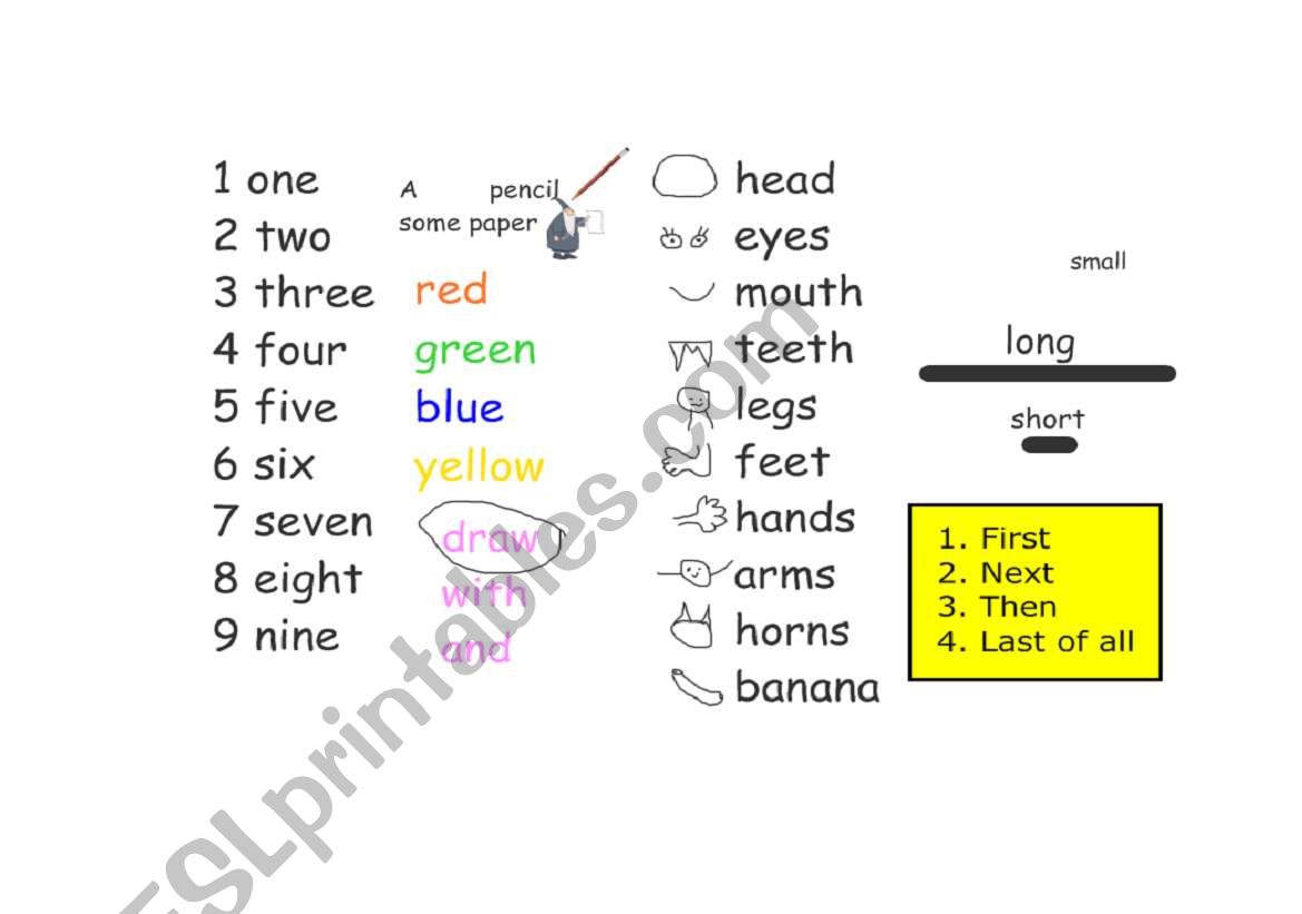Word Bank - How to draw a monster