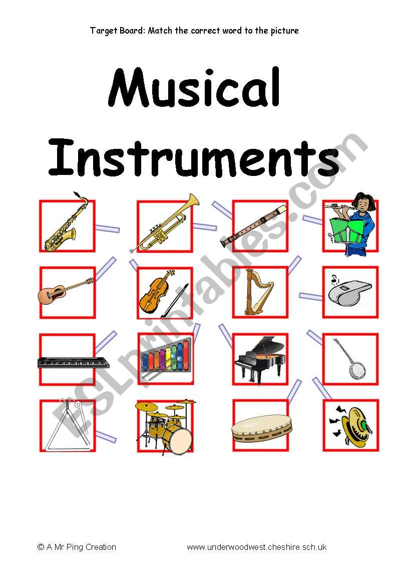 Musical Instruments Target Board
