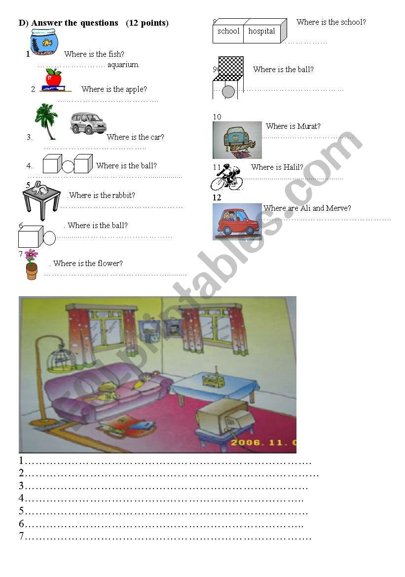 prepositions worksheet