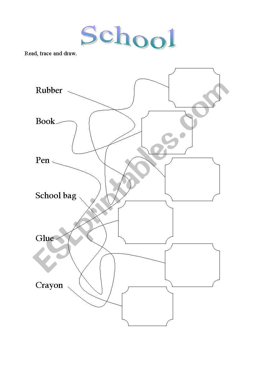 school things worksheet