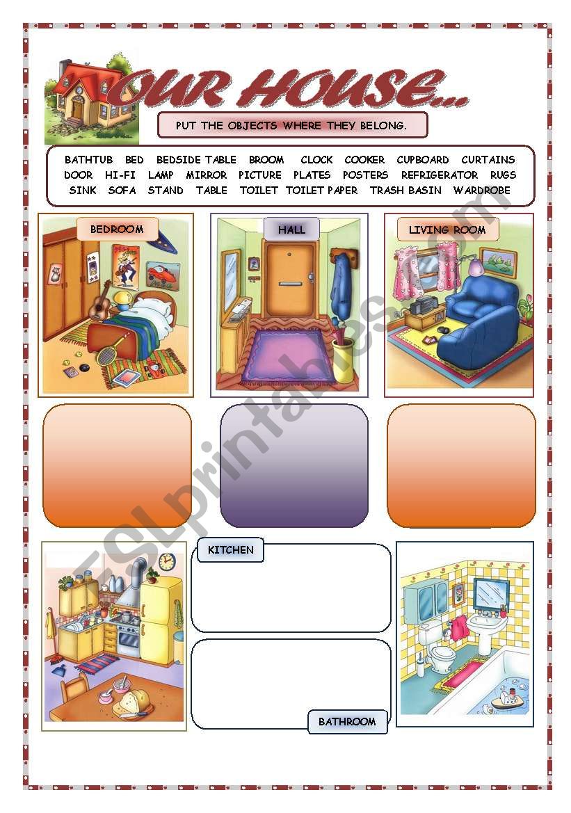 OUR HOUSE (2) worksheet