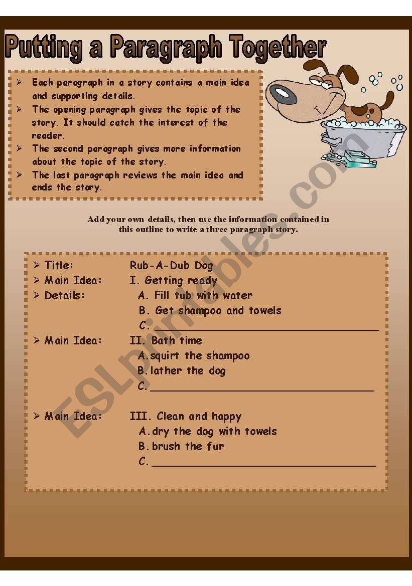 Developing writing worksheet