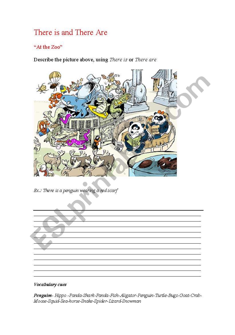 There is or There are Zoo worksheet