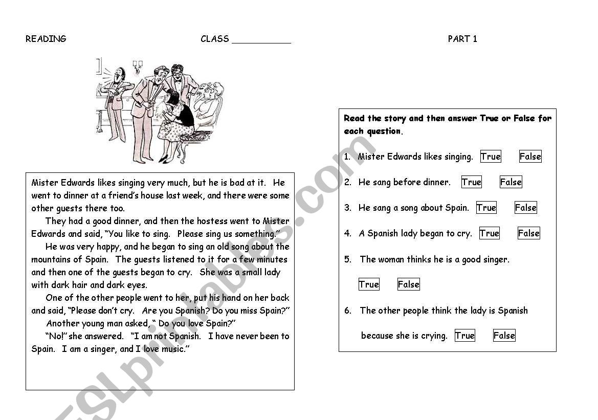 Bad Singing worksheet