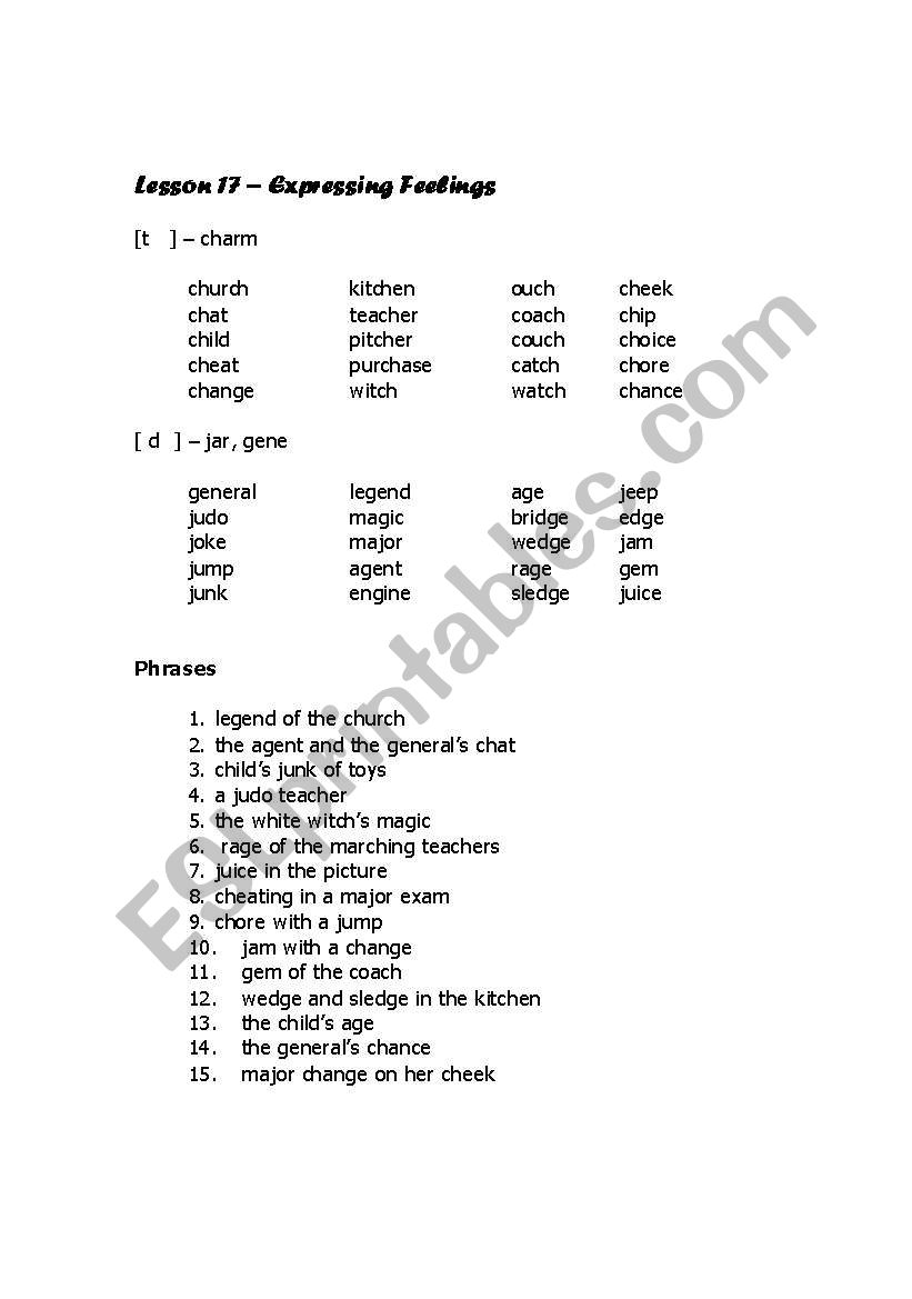 iNTERJECTIONS worksheet