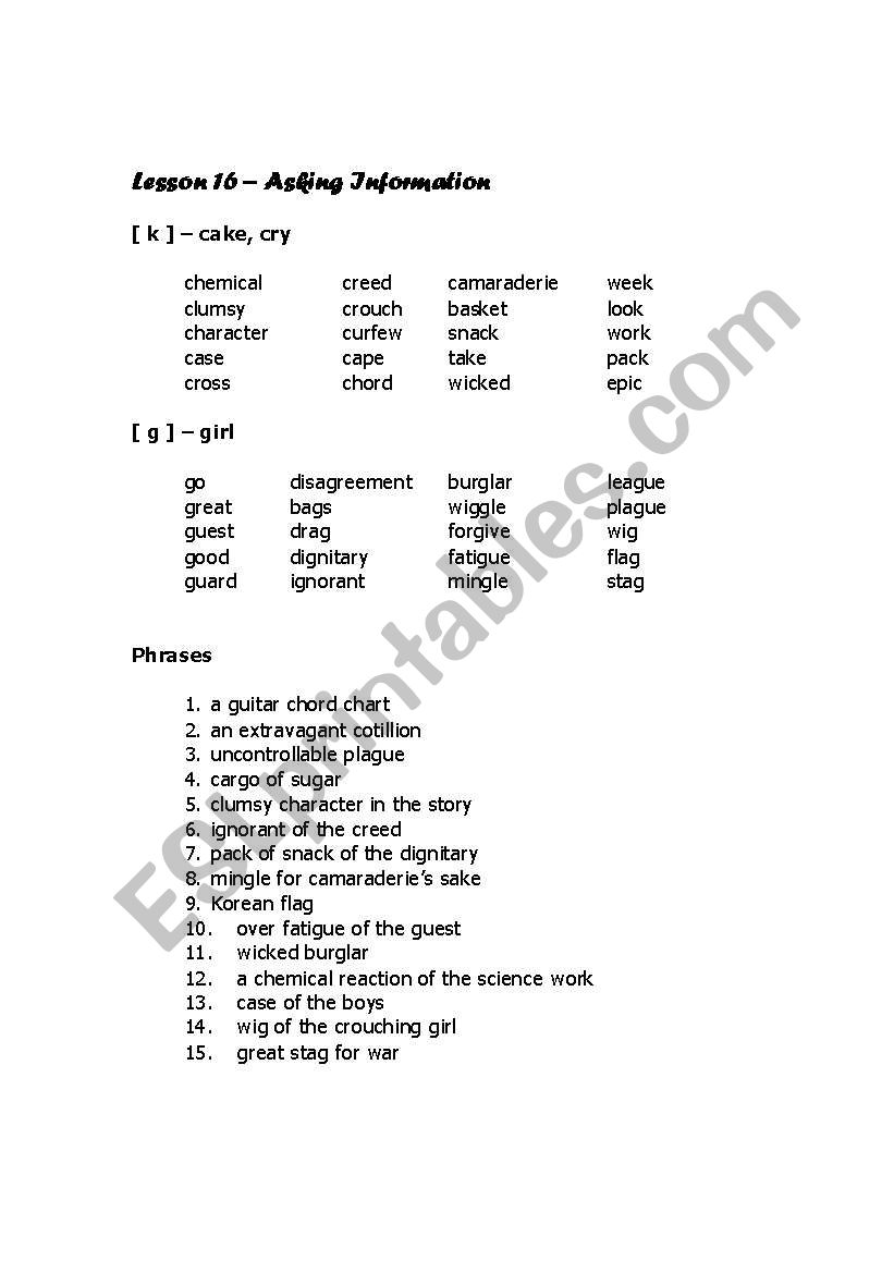 THE 5 WS AND 1 H worksheet