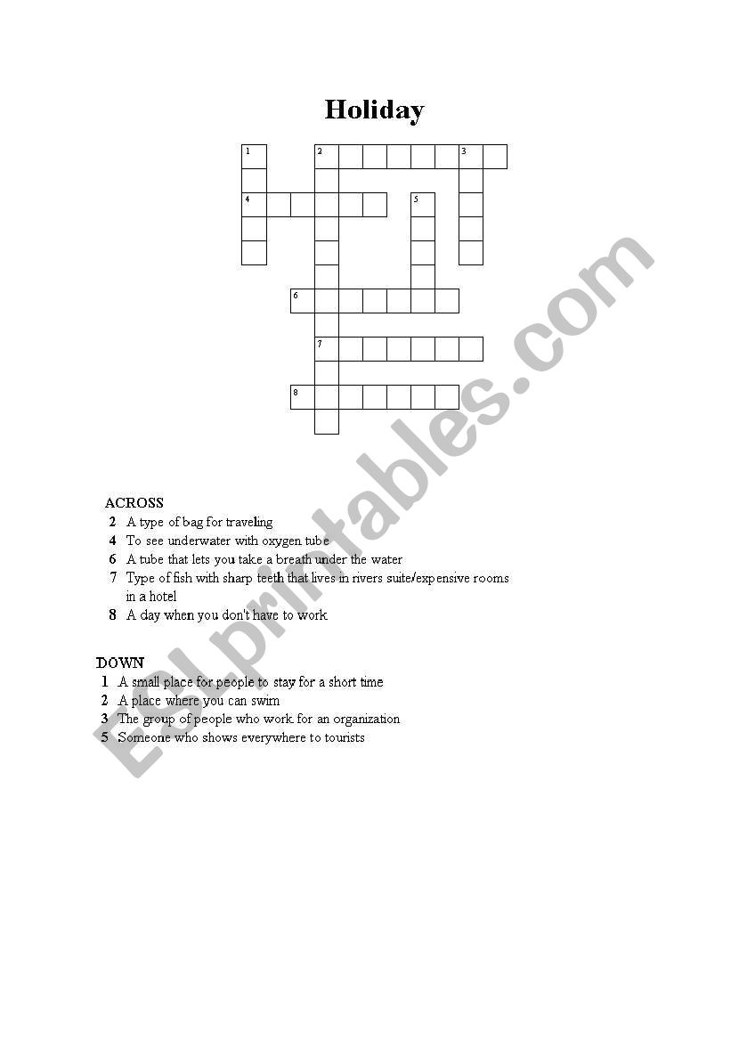 holiday word puzzle worksheet