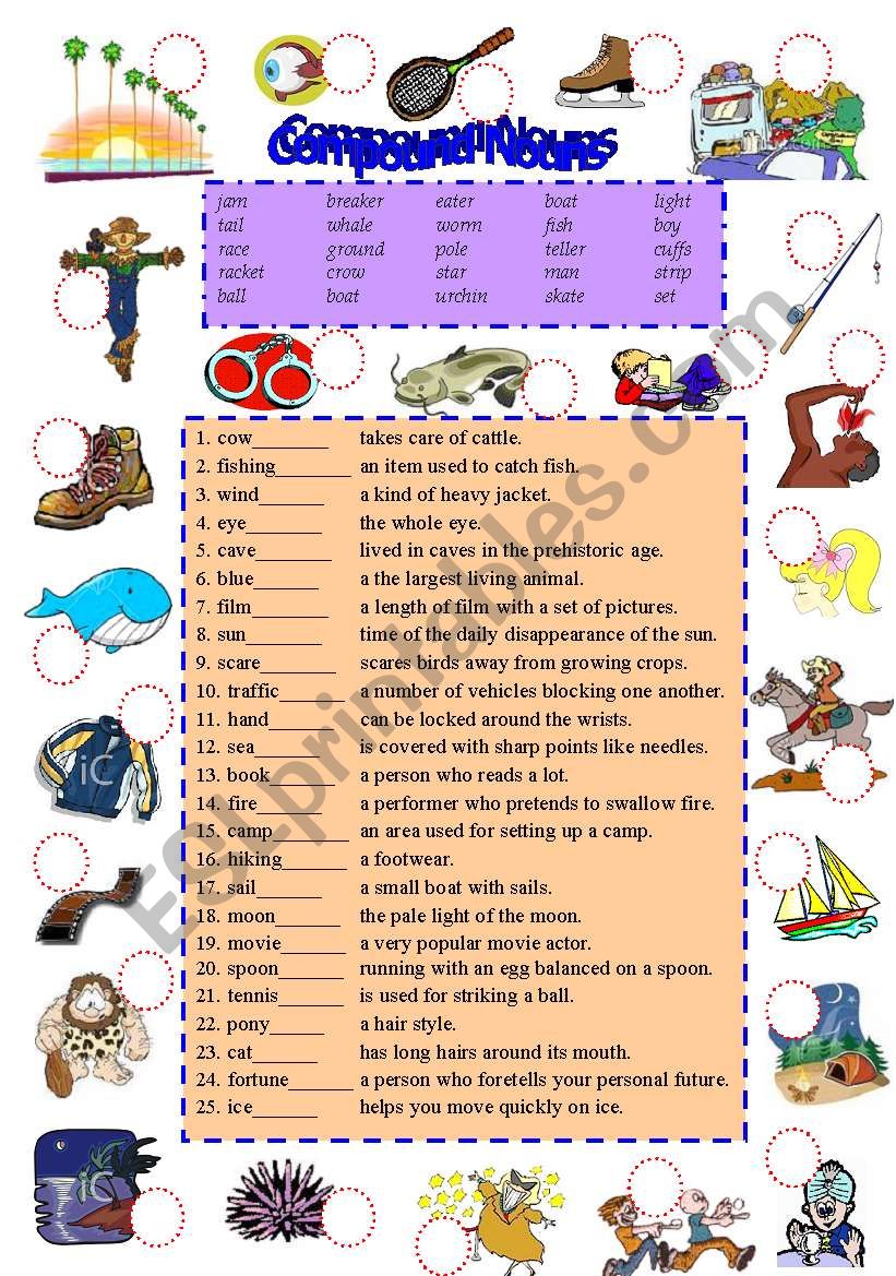 compound nouns 6 worksheet