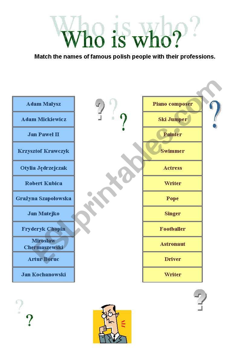 Who is who?  worksheet